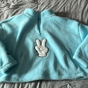NWOT Disney Quarter Zip Sherpa